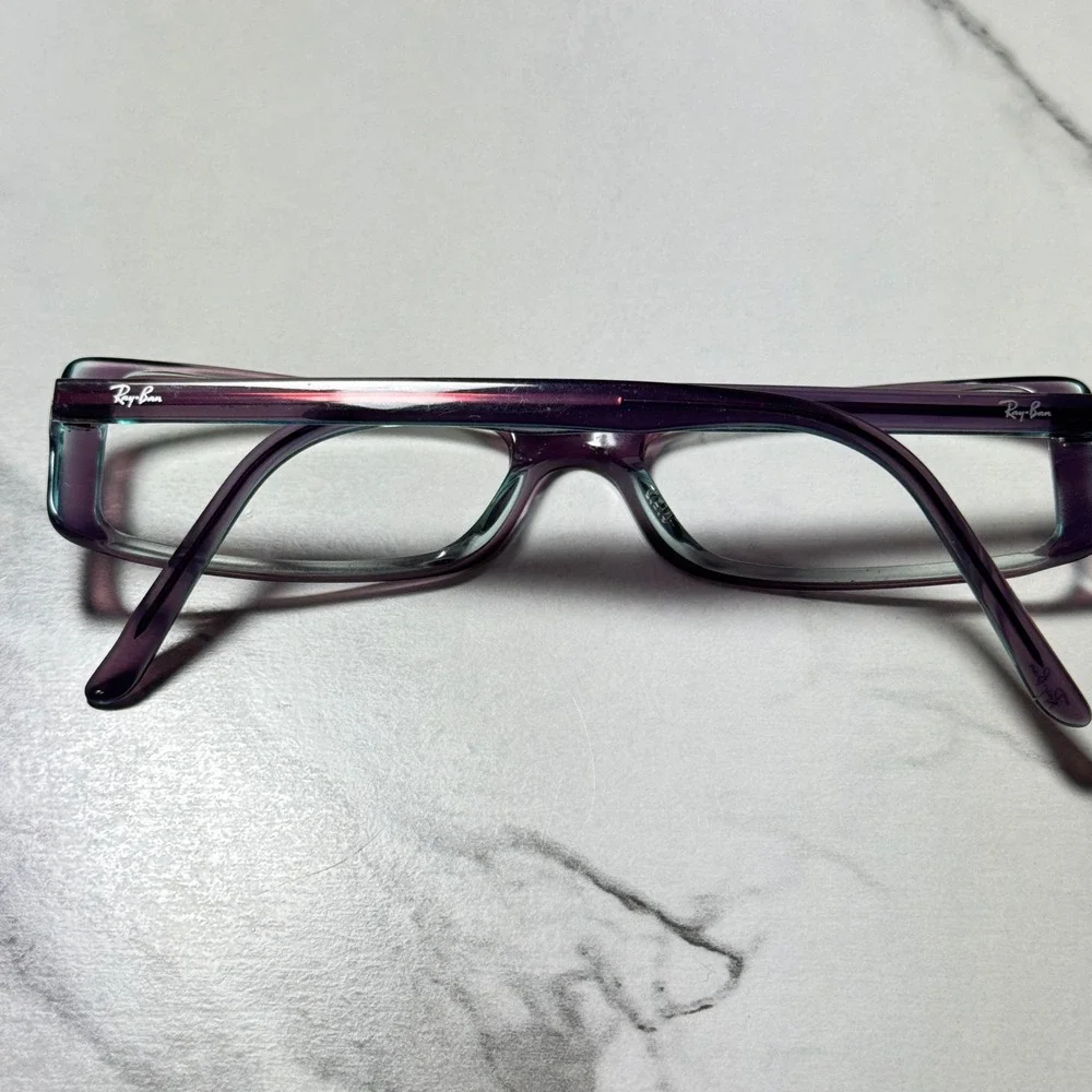 Ray-Ban RB52071 Purple Rectangular Eyeglass Frames 51-16-135 Made in Italy